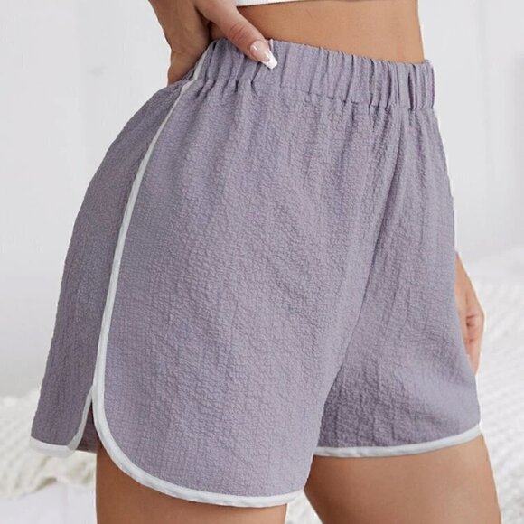 NWOT LAVENDER CONTRAST BINDING SHORTS | DUSTY PURPLE | LIGHTWEIGHT | SUPER CUTE - Picture 5 of 9